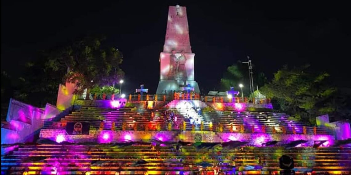 Monumento vivo a la tradición del Día de Muertos