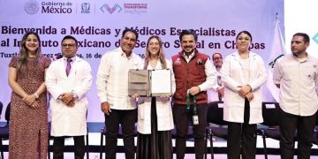 ERA y Zoé Robledo dan bienvenida a especialistas del IMSS Chiapas