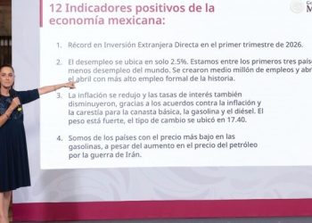 Presenta 12 indicadores positivos de la economía